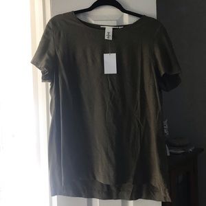 H&M army Green silky shirt